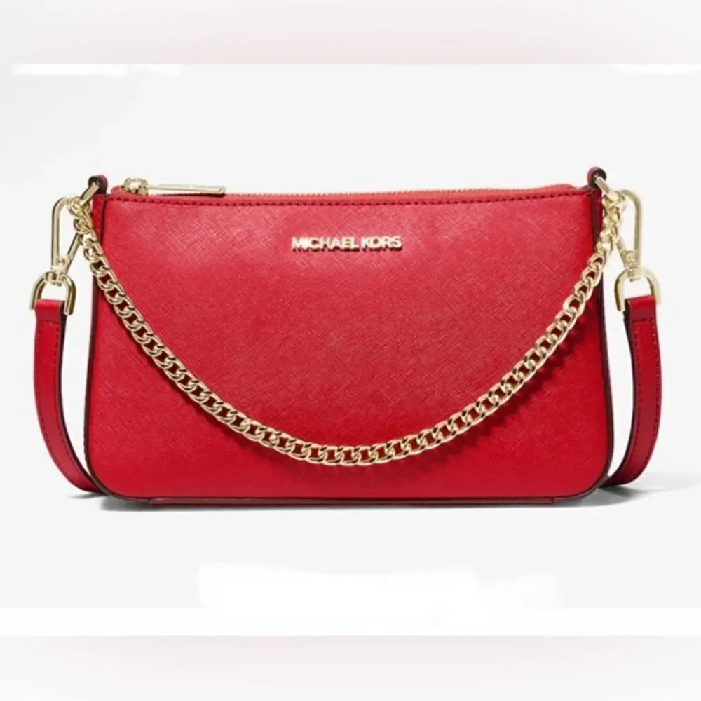 Michael Kors Jet Set Medium Saffiano Leather Crossbody Bag